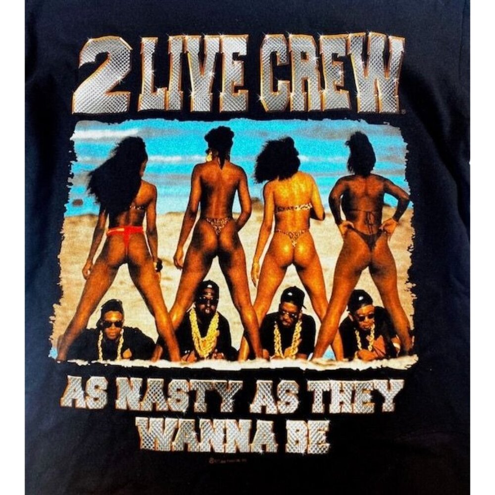 NWOT 2 Live Crew As Nasty As They Wanna Be Album Tee Shirt Black, Size Medium - Picture 2 of 2